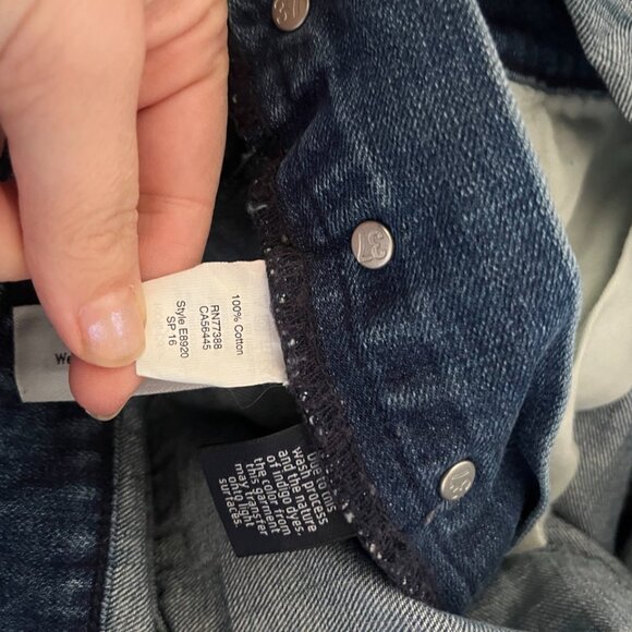 Madewell Adirondack Denim Short Overalls Shortall Large Light Blue Size L $118 - Picture 5 of 5